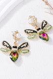 Natural Stone Bee Dangle Earrings 