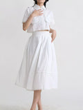 Short Sleeve Shirt and Skirt Set Two Piece Dresses