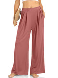Elastic Waist Wide Leg Pants Pants