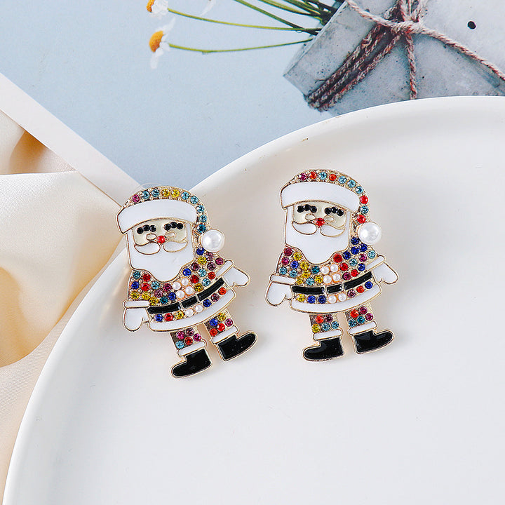 Rhinestone Alloy Earrings 