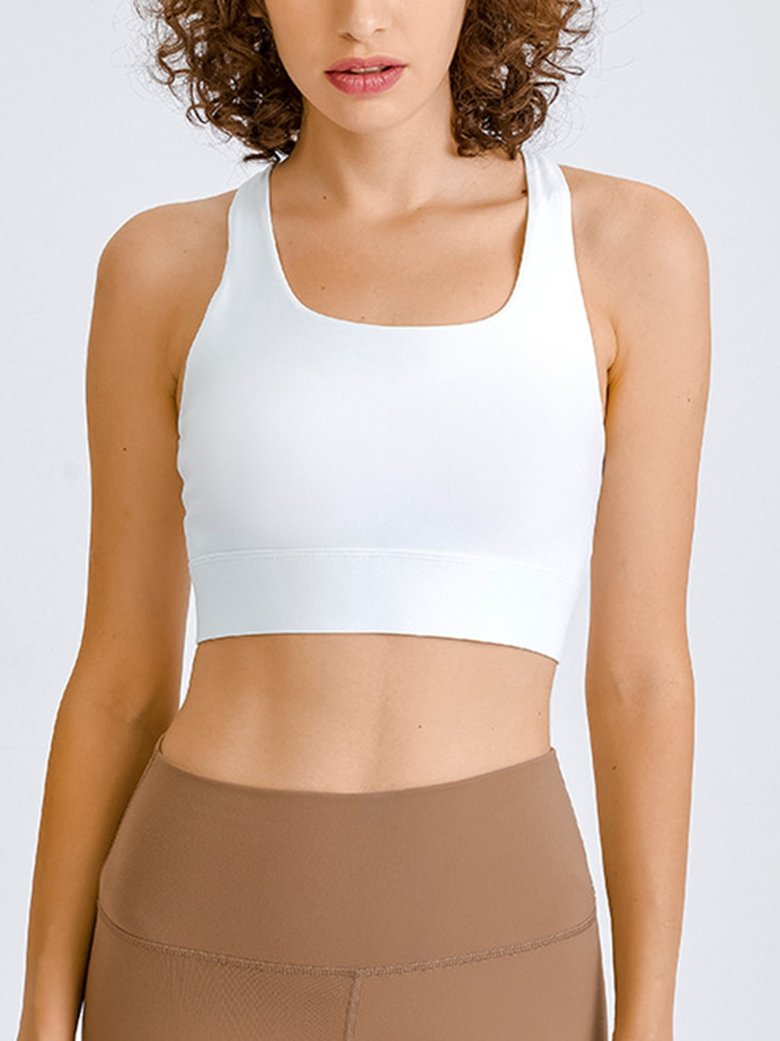Millennia Double Take Square Neck Racerback Cropped Tank 