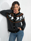 Ghost Button Up Long Sleeve Cardigan 