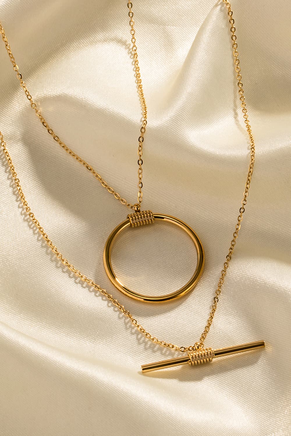 Double-Layered Stainless Steel Necklace 