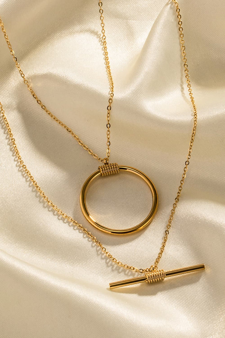 Double-Layered Stainless Steel Necklace 