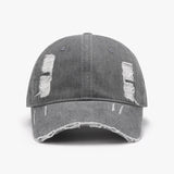 Distressed Adjustable Cotton Baseball Cap 