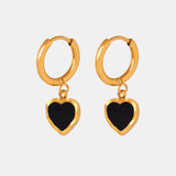 18K Gold-Plated Heart Drop Earrings 