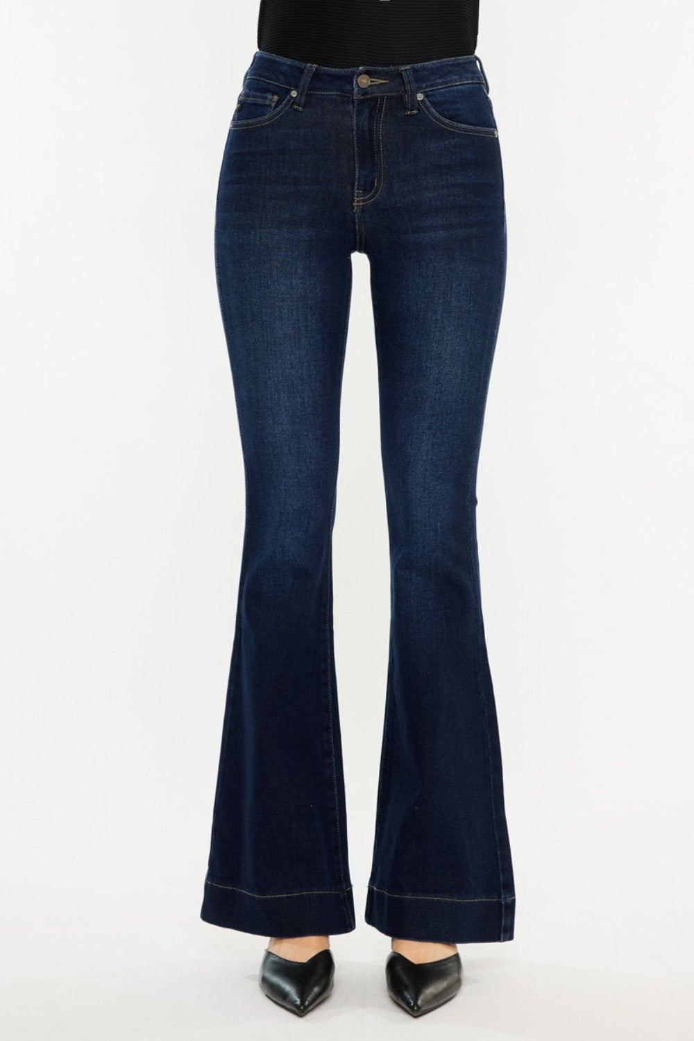 Kancan High Rise Slim Flare Jeans 