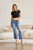 Judy Blue Full Size Release Hem Cropped Bootcut Jeans 