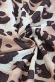 Plus Size Leopard Round Neck Blouse 