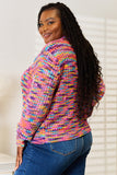 Angel Wings Woven Right V-Neck Long Sleeve Cardigan 