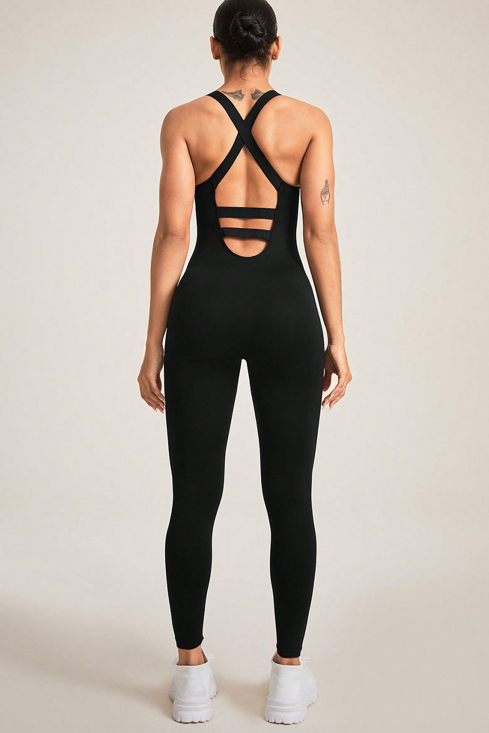 Crisscross Wide Strap Jumpsuit 