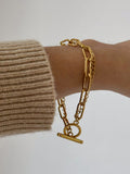 18K Gold-Plated Stainless Steel Chain Bracelet 
