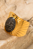 Wide Band Stainless Steel Open Ring 