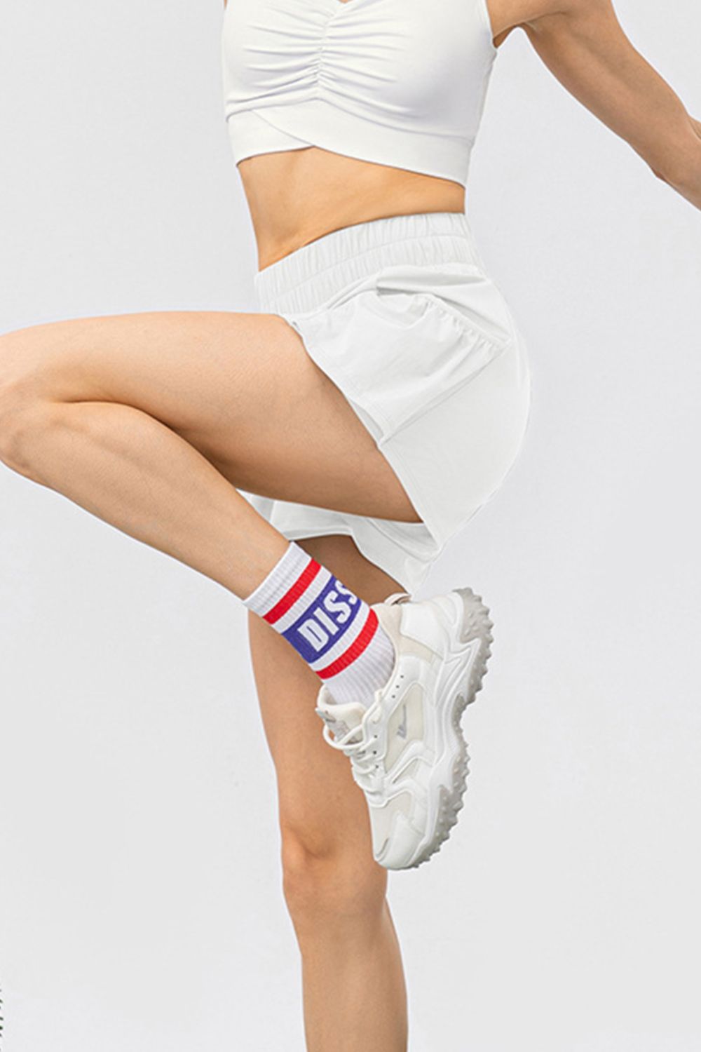 Elastic Waist Pocketed Active Shorts 