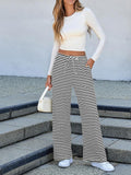 Lovelet Striped Wide Leg Pants Pants