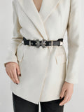 Double Buckle PU Leather Belt 