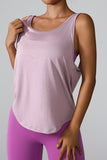 Crisscross Round Neck Active Tank 