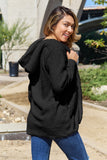 Full Size Teddy Hooded Jacket with Pockets 