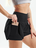 Pocketed High Waist Active Shorts 