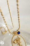 Flower Shell Pendant Copper Necklace 