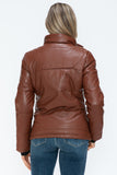 YMI Pocketed Zip Up Turtleneck Puffer Jacket 