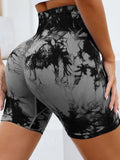 Tie-Dye High Waist Active Shorts 