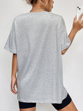 Round Neck Short Sleeve Ghost Graphic T-Shirt 