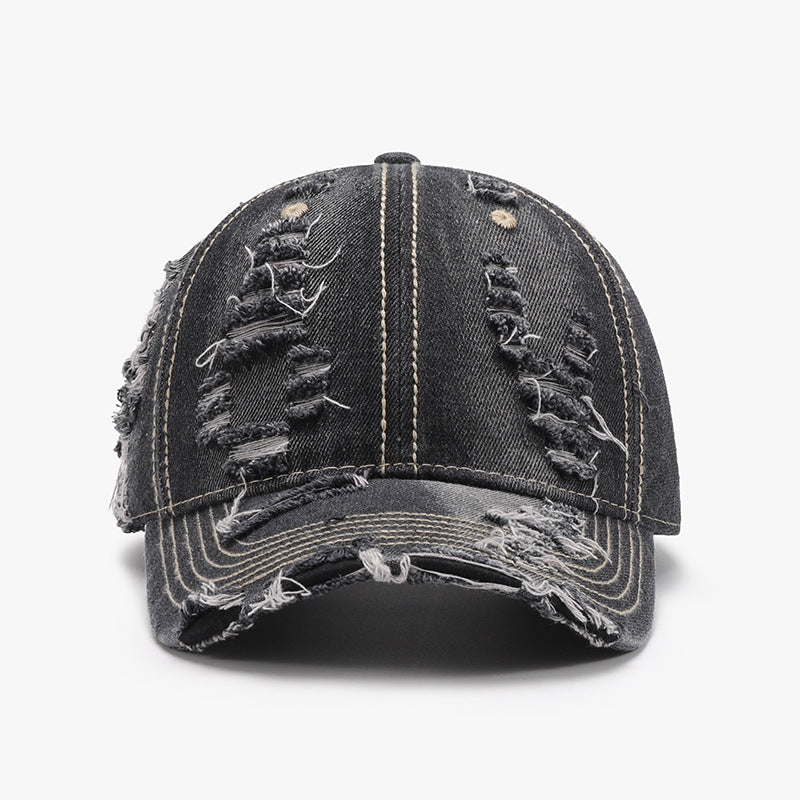 Distressed Adjustable Cotton Baseball Cap 