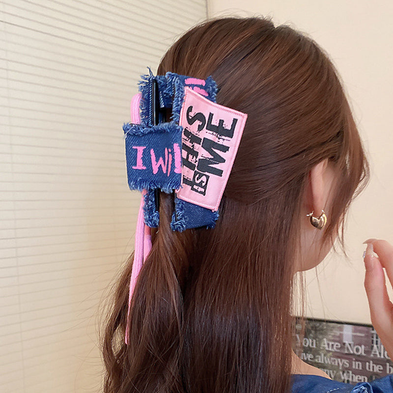 Acrylic Braided Rope Hair Claw Clip 