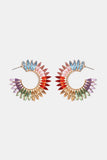Zinc Alloy Acrylic C-Hoop Earrings 