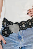 Round Shape PU Leather Belt 