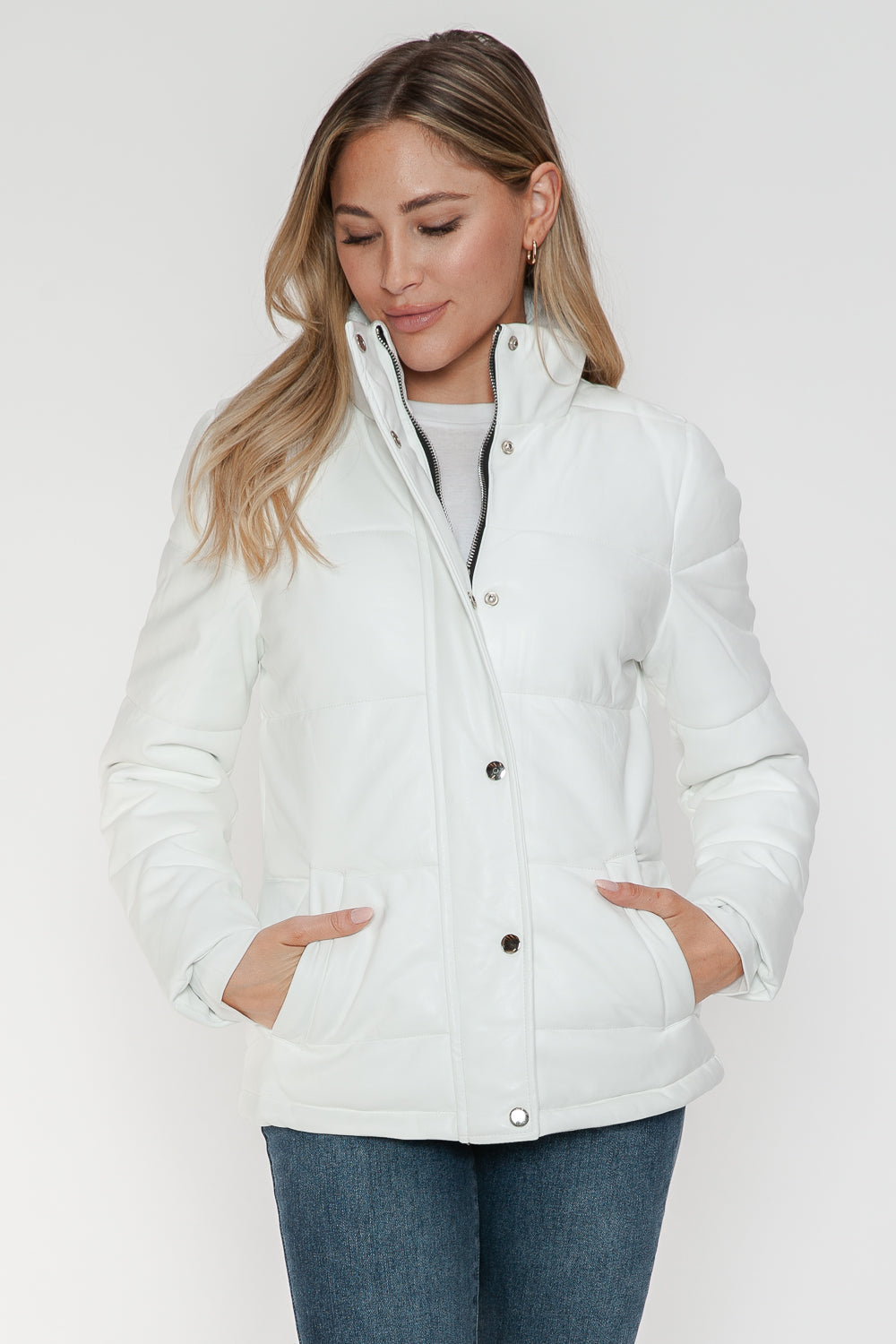 YMI Pocketed Zip Up Turtleneck Puffer Jacket 
