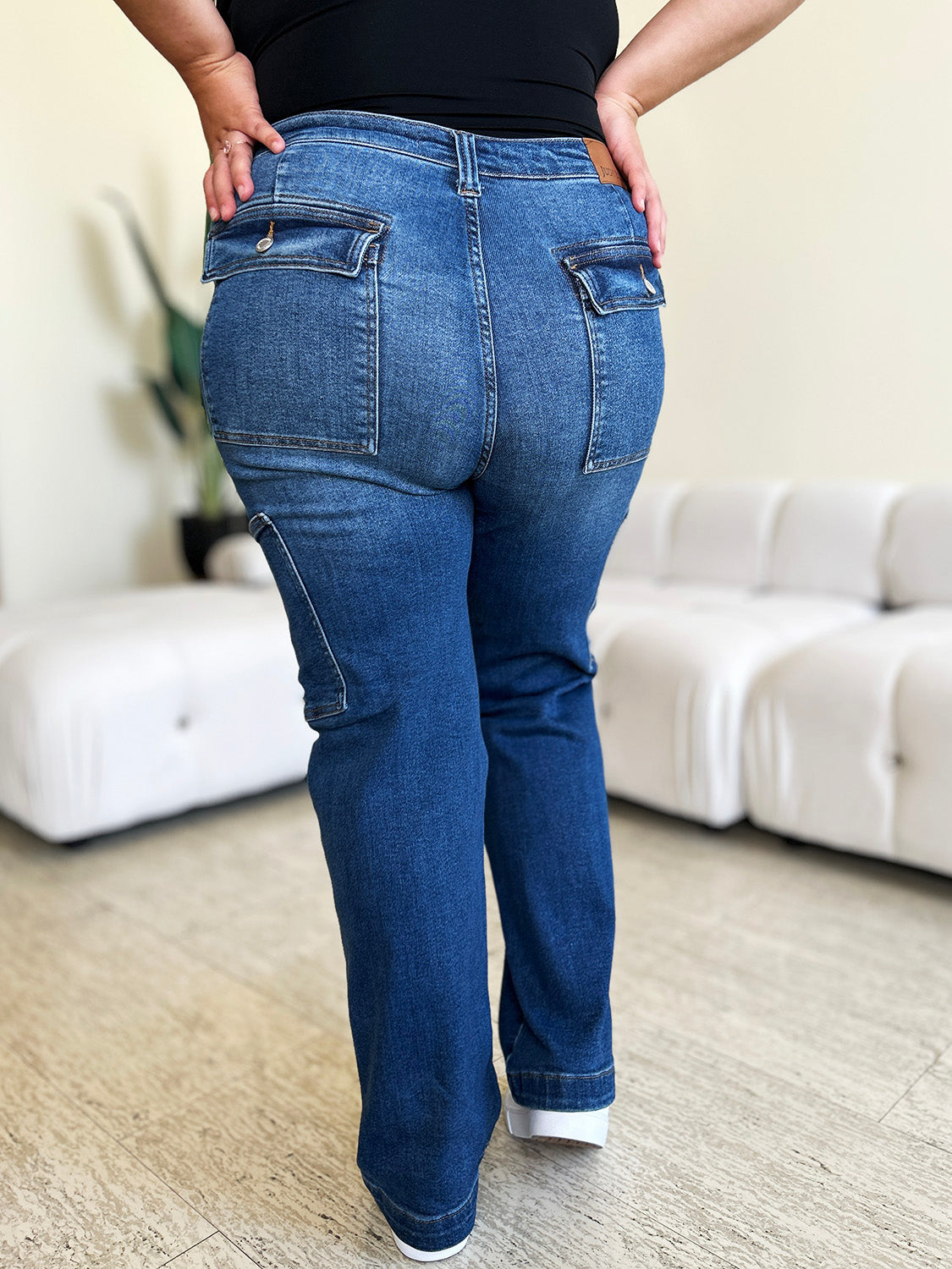 Judy Blue Full Size High Waist Cargo Jeans 