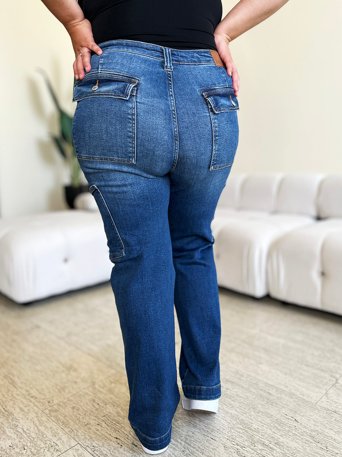 Judy Blue Full Size High Waist Cargo Jeans 
