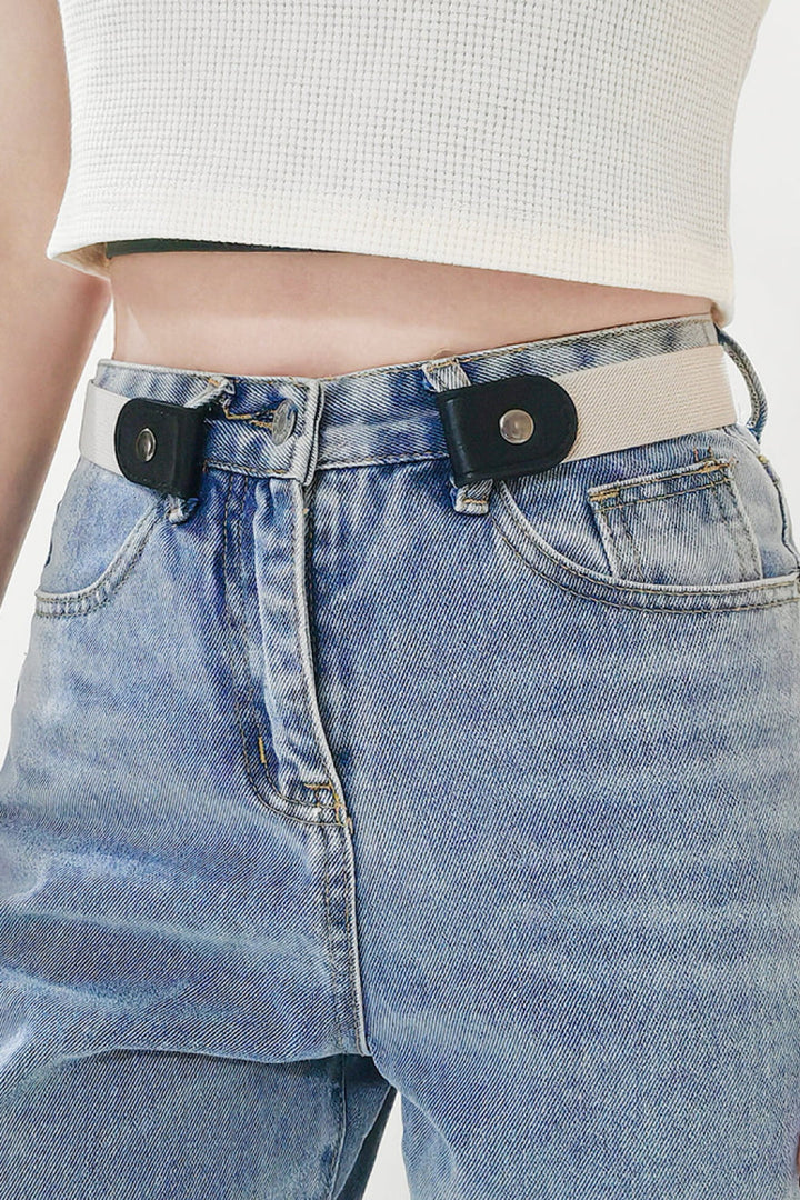 PU Elastic Snap Closure Belt 