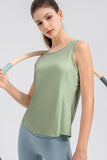Wide Strap Round Neck Active Tank 