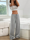 Striped Wide Leg Drawstring Pants 