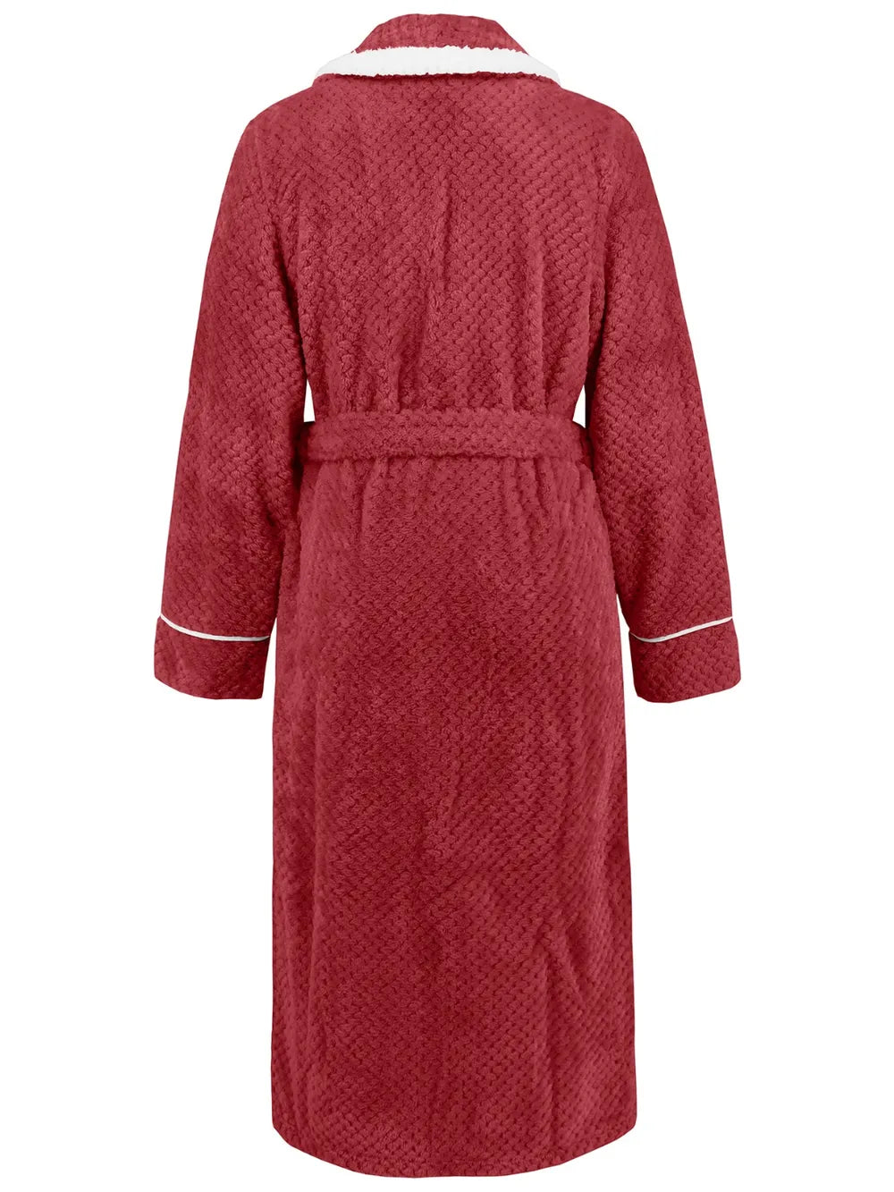 Contrast Trim Tie Waist Lounge Nightgown with Pockets Lingerie & Nightwear