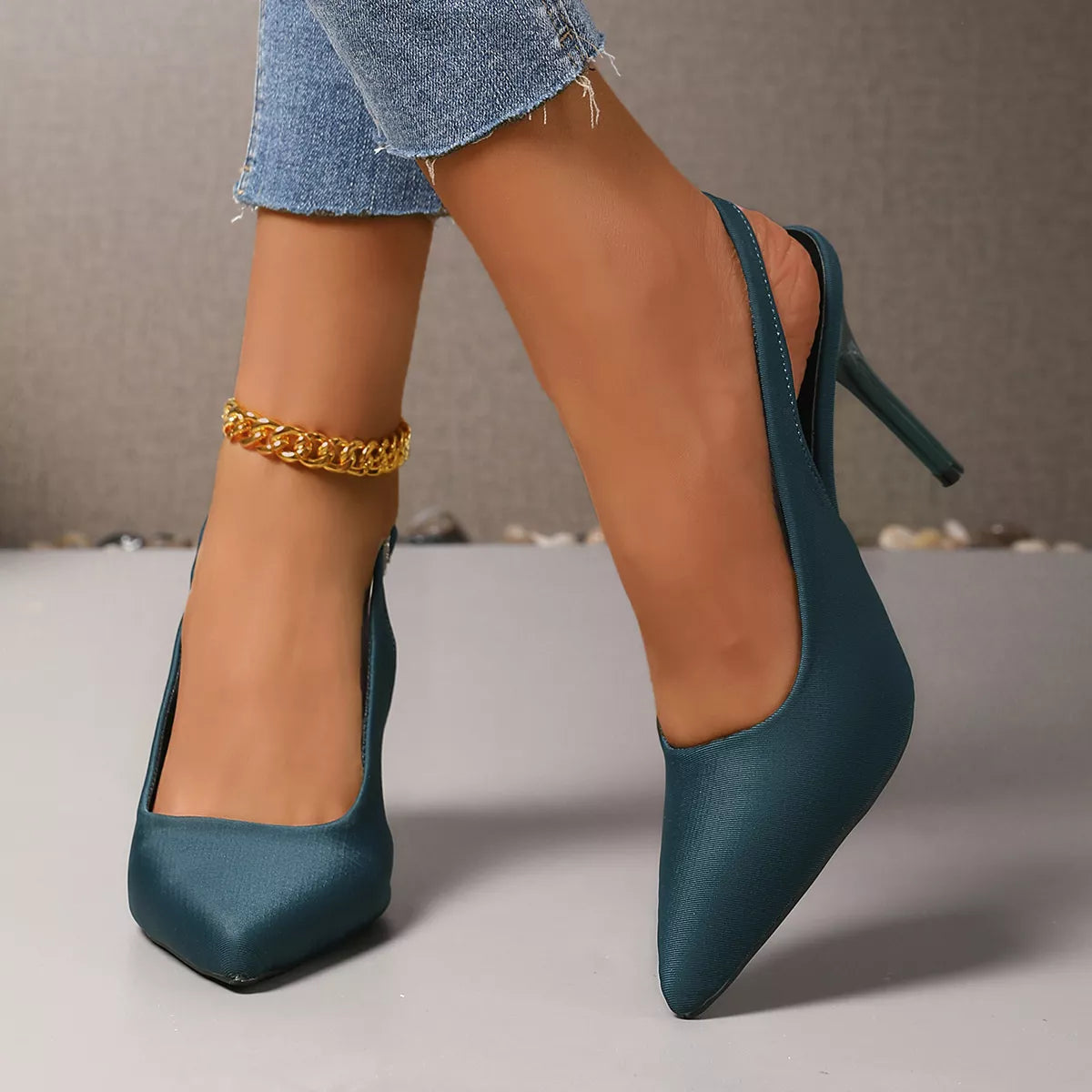 Point Toe Stiletto Pumps 