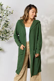Basic Bae Full Size Hooded Sweater Cardigan 
