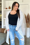 Double Take Full Size Open Front Longline Cardigan 