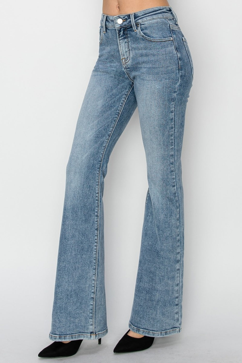 RISEN Full Size Mid Rise Bootcut Jeans 