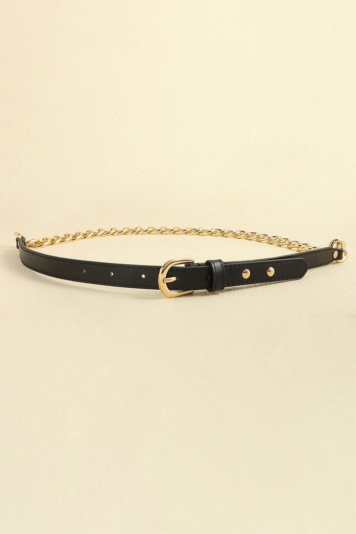 PU Leather Chain Belt 
