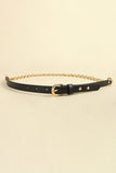 PU Leather Chain Belt 