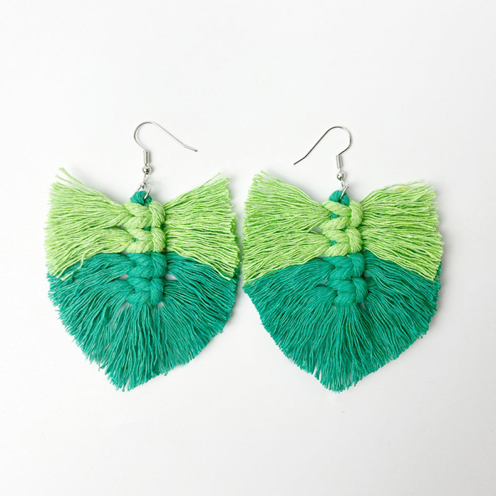 Fringe Detail Dangle Earrings 