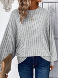 Plus Size Round Neck Batwing Sleeve T-Shirt 