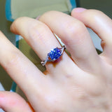 1 Carat Moissanite Crisscross 925 Sterling Silver Ring 