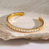 Stainless Steel Inlaid Zircon Bracelet 