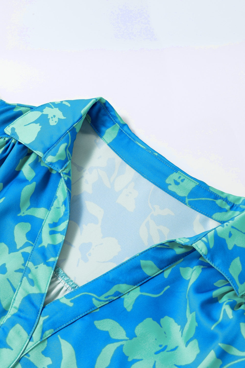 Plus Size Ruffled Printed Cap Sleeve Mini Dress 