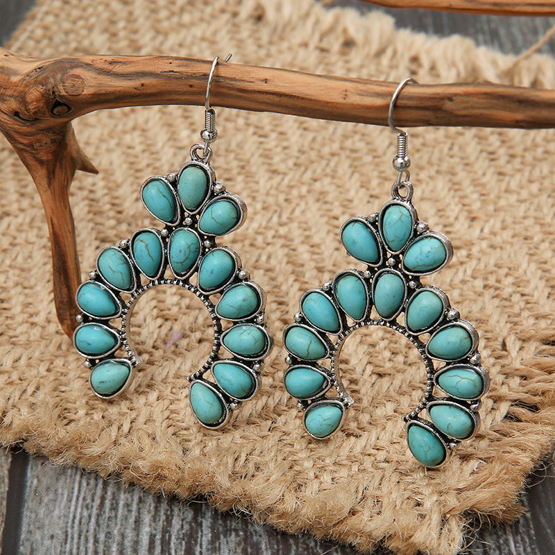 Artificial Turquoise Drop Earrings 
